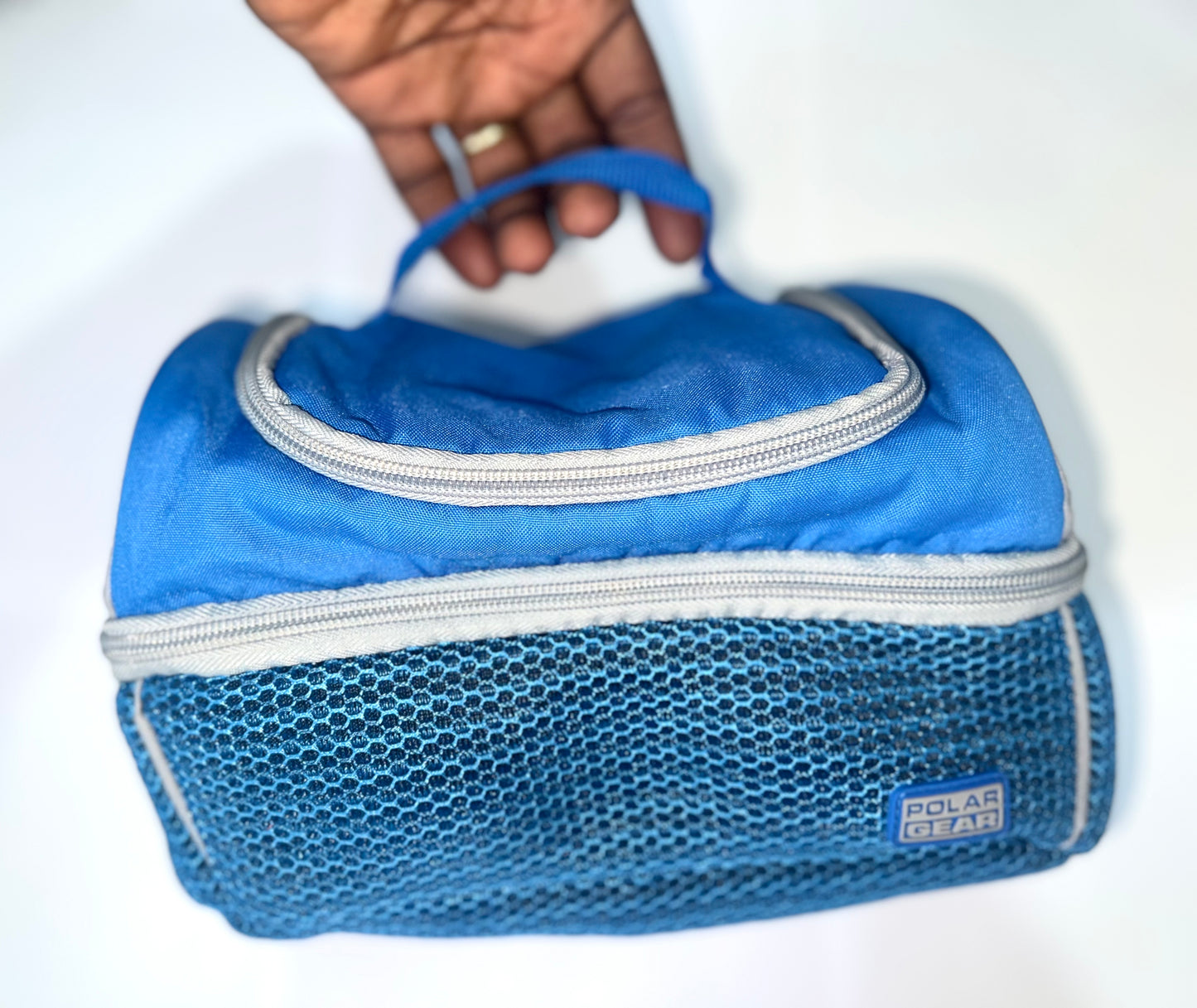 Blue Lunch Bag With Extra Pouch