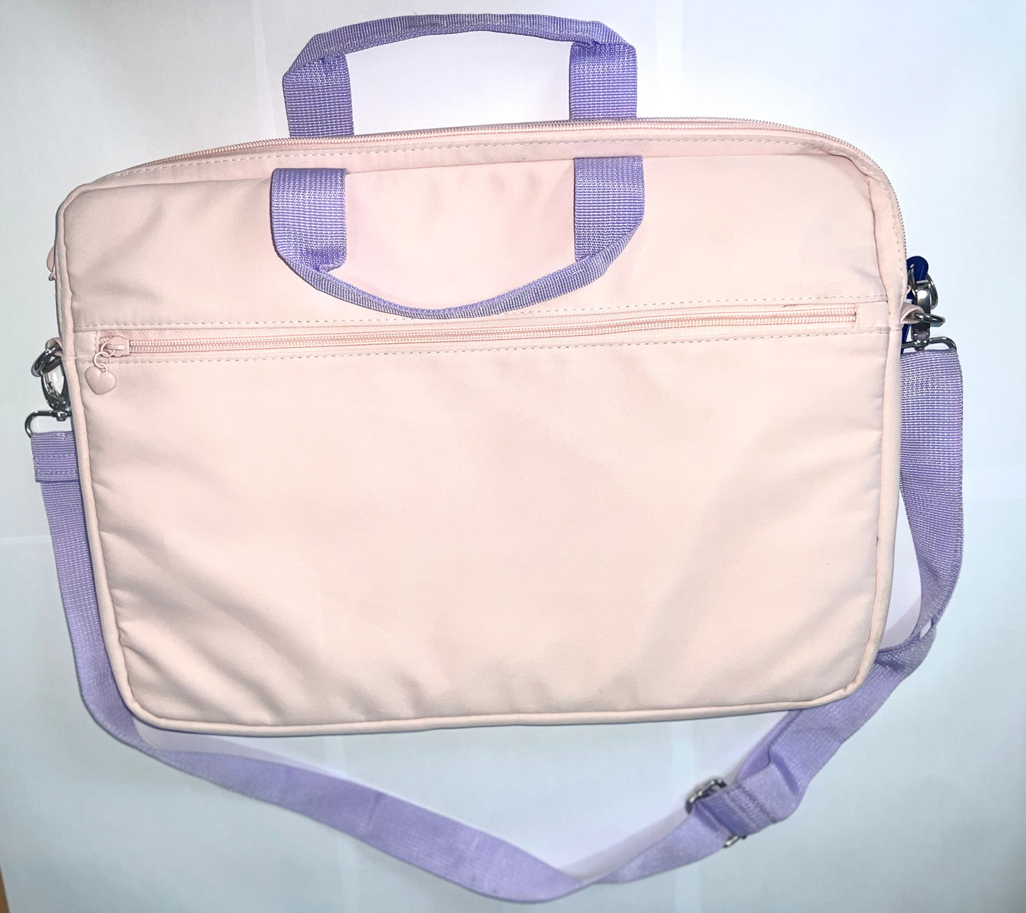 Comfy Laptop Bag - Light pink, lavender strapped