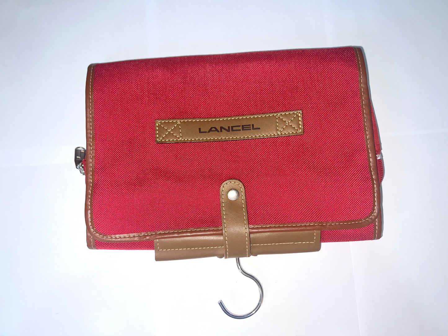 Lancel Red Travel Bag with Hanger