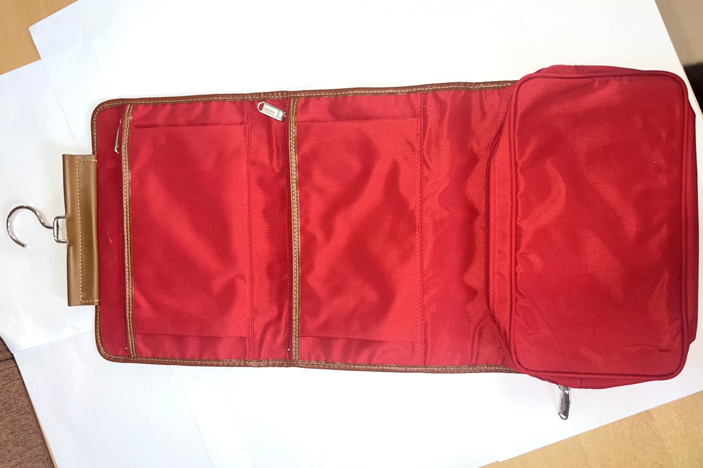 Lancel Red Travel Bag with Hanger